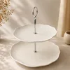 Etagere Cermico Weiß 2 Ebenen Ø 20,5 cm + Ø 27,3 cm, Produktbild-Vorschau 1