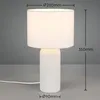 Tischleuchte, Keramik, weiß, E27, Schnurschalter, H 36 cm Produktbild-Vorschau 9