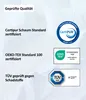Certifications and quality seals for a product. Produktbild-Vorschau