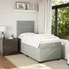 Boxspringbett mit Matratze Hellgrau 90x200 cm Samt Produktbild-Vorschau 3
