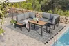Garten-Essgruppe, Gartenmöbel Set, Ecksofa mit Esstisch, Produktbild-Vorschau 12