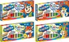 Four boxes of Bambino Plastelina plasticine, each featuring a different cartoon animal character. Produktbild-Vorschau