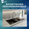 VBChome Spülbecken 80x50x20 cm Schwarz Granit 1,5 Becken Produktbild-Vorschau 7