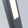 A close-up shot of a modern outdoor lamp with a gray metallic finish and a glowing white light panel. Anteprima dell’immagine prodotto