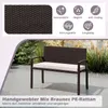 COSTWAY Banc de jardin en poly rotin avec coussins Voir les images du produit 5