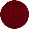 A round, dark red rug is shown from a top-down perspective against a white background. Anteprima dell’immagine prodotto