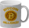 Bitcoin Millionär Glitzer-Kaffeebecher mit Kryptowährung Produktbild-Vorschau 1
