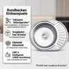 Mucola Küchenspüle SilberSpülbecken EinbauSilberspüle mit Produktbild-Vorschau 11