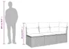 vidaXL Gartensofa mit Kissen 3-Sitzer Schwarz Poly Rattan Produktbild-Vorschau 8