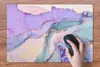 Podložka pod myš - Zlatá - mramorová - fialová - 60x40cm - Náhľad obrázku produktu 3