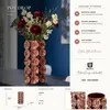 Mauro Ferretti Vase Drop Rot 12,5x12,5x24 cm Produktbild-Vorschau 13