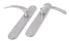 Two silver door handles with long backplates are shown on a white background. Anteprima dell’immagine prodotto
