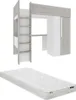 Zwischengeschossbett 90 x 200 cm mit Kleiderschrank und Produktbild-Vorschau 1
