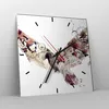 Wanduhr - Quadrat - Glasuhr - Vogel Abstraktion - 30x30cm - Produktbild-Vorschau 4