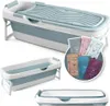 Faltbare Silikonbadewanne Blau Tragbares Bad Home SPA 152cm Produktbild-Vorschau 1
