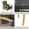 tectake® Rattan Stuhl Rosarno mit Holzgestell inklusive Produktbild-Vorschau 4