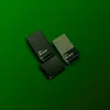 Two black external SSDs with the WD_BLACK logo are placed on a green background. Produktbild-Vorschau