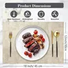 6 Stück 45*30cm Leder Tischsets Abwaschbar, Wasserdicht Produktbild-Vorschau 2
