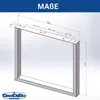 DanDiBo 2x nohy stolu z nerezové oceli 72 x 80 cm rám stolu Náhled obrázku produktu 3