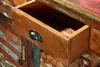 A close-up view of an open drawer on a rustic wooden sideboard. Náhled obrázku produktu