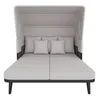 A modern outdoor daybed with a canopy and cushions, presented on a white background. Podgląd zdjęcia produktu