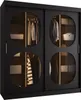 MEBLE KRYSPOL Kleiderschrank mit Glas 180 x 200 x 62 cm Produktbild-Vorschau 1