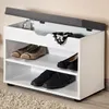Kesper Schuhregal weiß grau Polyester MDF-Platte 30 cm x 60 Produktbild-Vorschau 5