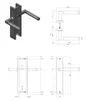 Türbeschlag 2313 Camilla LS Blind Schwarz PVD Baustil Produktbild-Vorschau 2