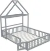 Letto a casetta per bambini, dimensioni 140x200 cm, in Anteprima dell’immagine prodotto 4