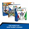 Three Rubik's brand board games are displayed on a white background with a blue overlay at the bottom. The games are "Rubik's Race", "Rubik's Capture", and "Rubik's Cube It". Produktbild-Vorschau