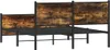 A metal bed frame with a wooden headboard. Náhled obrázku produktu