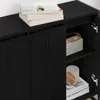 vidaXL Seitenschrank Schwarz Eichen-Optik 96,5 x 30 x 75 cm Produktbild-Vorschau 4