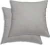 2er Set Kissenbezug Kissenhülle 80x80 cm silber Uni Produktbild-Vorschau 1