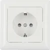 A close-up studio shot of a white electrical outlet. Produktbild-Vorschau