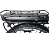Close-up of an electric bicycle battery mounted on a rear rack. Produktbild-Vorschau