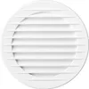 A white round ventilation grille with horizontal slats. Náhled obrázku produktu