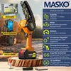 MASKO® Mini-Kettensäge mit Akku 8000mAh | Handkettensäge Produktbild-Vorschau 3