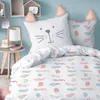Katze Bettwäsche Set 135x200 + 80x80, 100% Baumwolle Produktbild-Vorschau 1