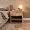 Nachttisch Eiche Massivholz mit Schublade und Ablage Produktbild-Vorschau 4