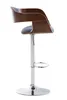 TPFLiving Barhocker Kingsley Holz/Stoff Walnuss/Blau Produktbild-Vorschau 3