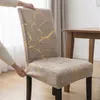 Universal-Velours-Stuhlbezüge, 6er-Set, beige – goldfarben Produktbild-Vorschau 5