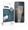 A product package for a screen protector, with a smartphone displaying the screen protector. Produktbild-Vorschau