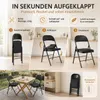 Klappstühle 4er Set Gepolstert, Faltbare Metallstühle bis Produktbild-Vorschau 2