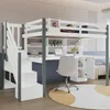 okwish Hochbett 90x200cm Bettgestell Einzelbett mit offenes Produktbild-Vorschau 1