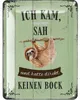 LANOLU Retro Blechschild Faultier, lustige Sprüche Schild Produktbild-Vorschau 1
