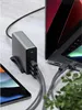 A Satechi USB-C charger is shown connected to a laptop and a tablet, with cables neatly organized. Anteprima dell’immagine prodotto