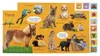 A collage of various animals and their names in German, presented as a children's learning book page. Produktbild-Vorschau