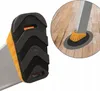 Close-up view of ladder feet, one showing the tread pattern and the other showing the foot on a wooden floor. Náhľad obrázku produktu