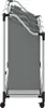 Cesta de ropa con ruedas y 3 compartimentos, color gris Vista previa de la imagen del producto 5