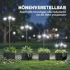 Outsunny Solarleuchte Gartenlicht 3-köpfige Lampe mit Produktbild-Vorschau 8